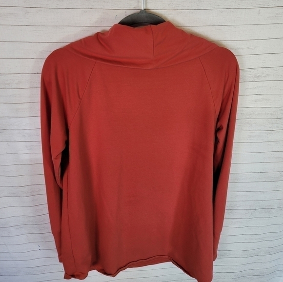 Soft Surroundings Valerie Tunic Cowl Neck Pullover in Orange, sz Medium - Picture 8 of 9